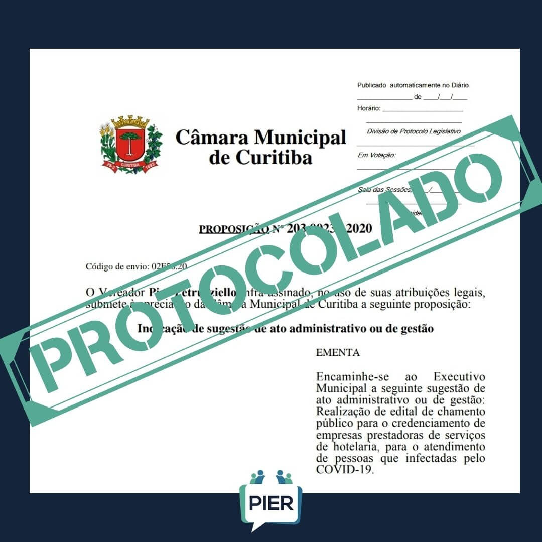 Encaminhada sugestão para o setor do turismo auxiliar no enfrentamento ao Covid-19 em Curitiba